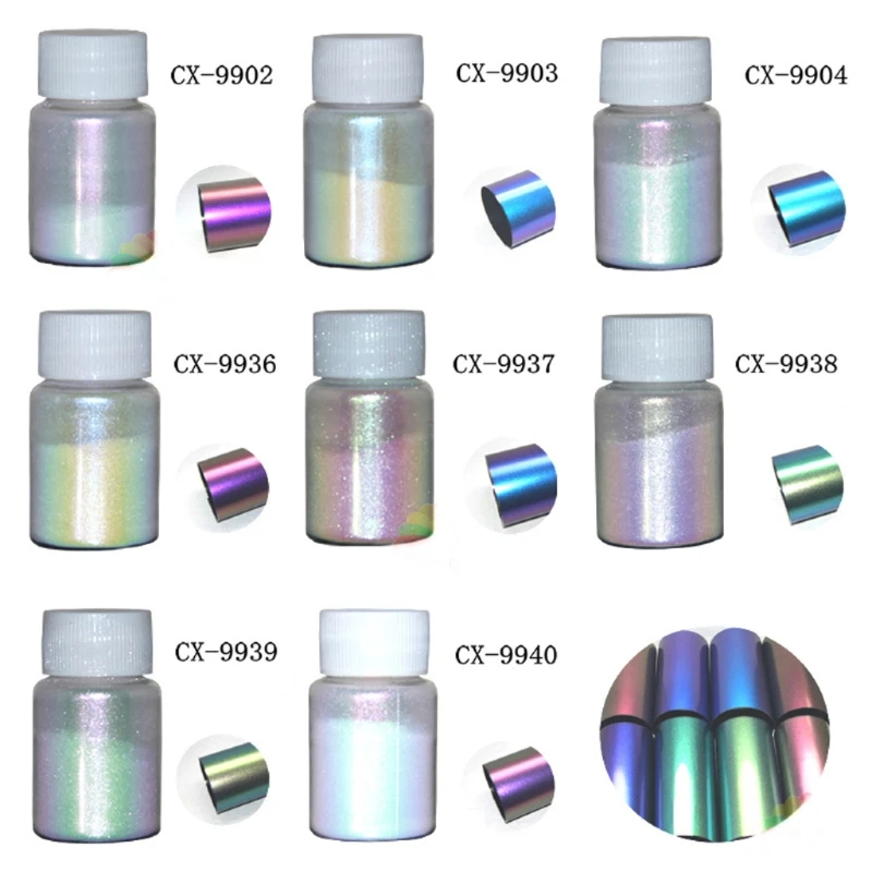 

8 Colors Chameleons Pigment Pearlescent Epoxy Resin Glitter Magic Discolored Powder Resin Colorant Jewelry Making Tools