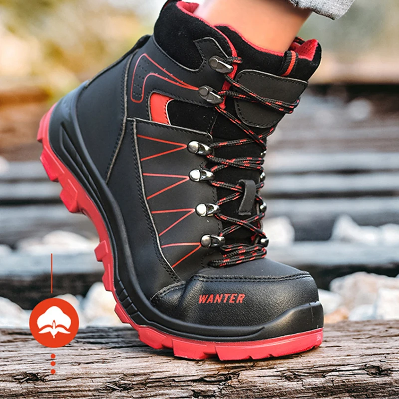 

2021 New Safety Boots Men Winter Shoes Steel Toe Safety Shoes Work Boots Men's Boots Winter Puncture-Proof Work Shoes Sneakers