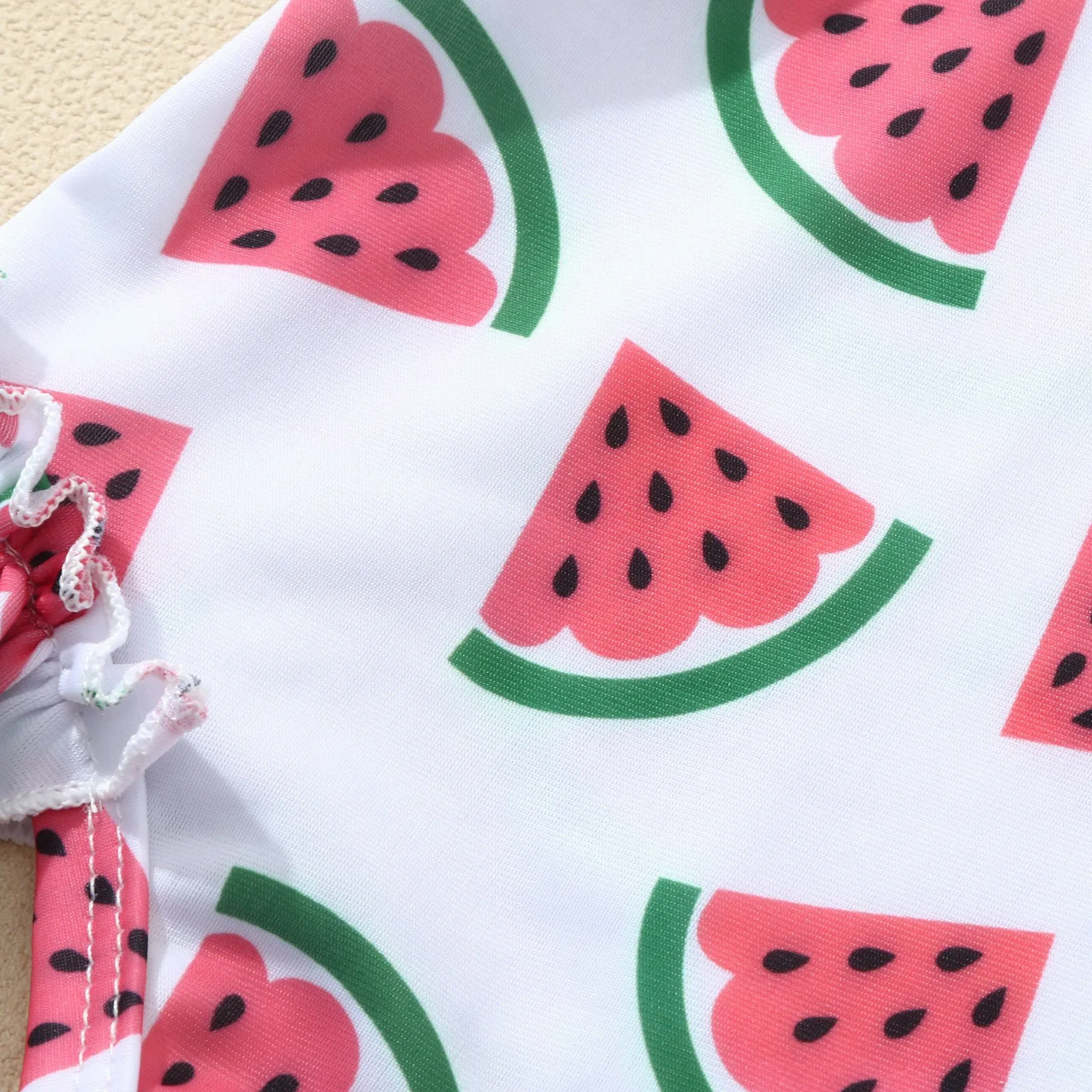 

New 2021 Newborn Baby Girls Print Backless Two Piece Swimwear Sleeveless Ruffle Children's Swimwear Beachwear Bathing Swimwear