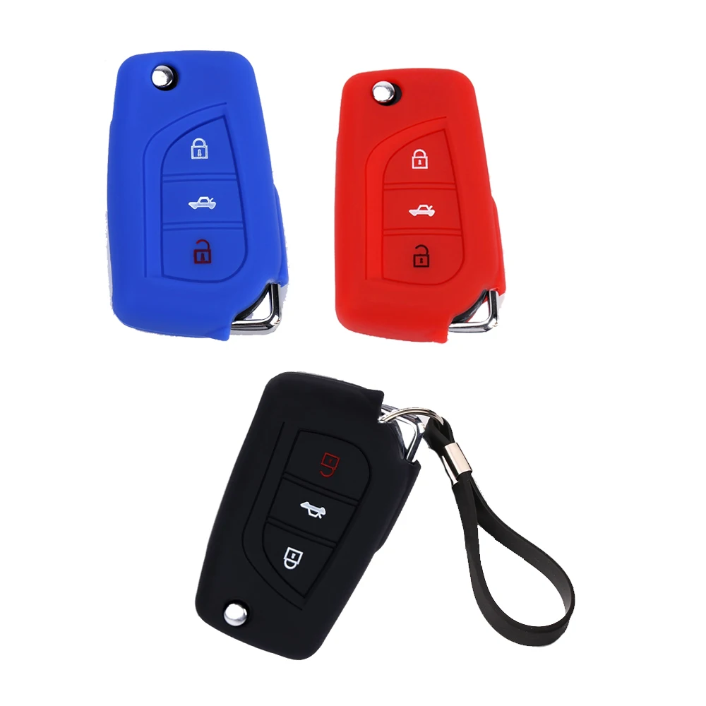 Чехол для Toyota Yaris Corolla Camry Rav4 для стайлинга автомобилей Силиконовые Auris Aygo Avensis Verso Scion Vitz PEUGEOT