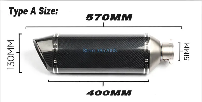Длина 570 мм/470 мм/380 мм левая/правая сторона Yoshimura глушитель для мотоцикла
