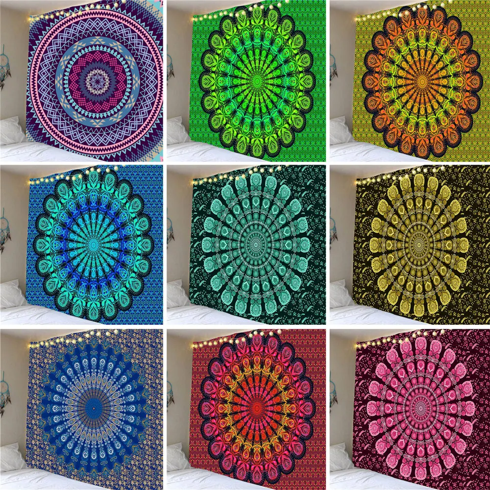 Большой гобелен с мандалой декор для комнаты настенная подвесная ткань спальни