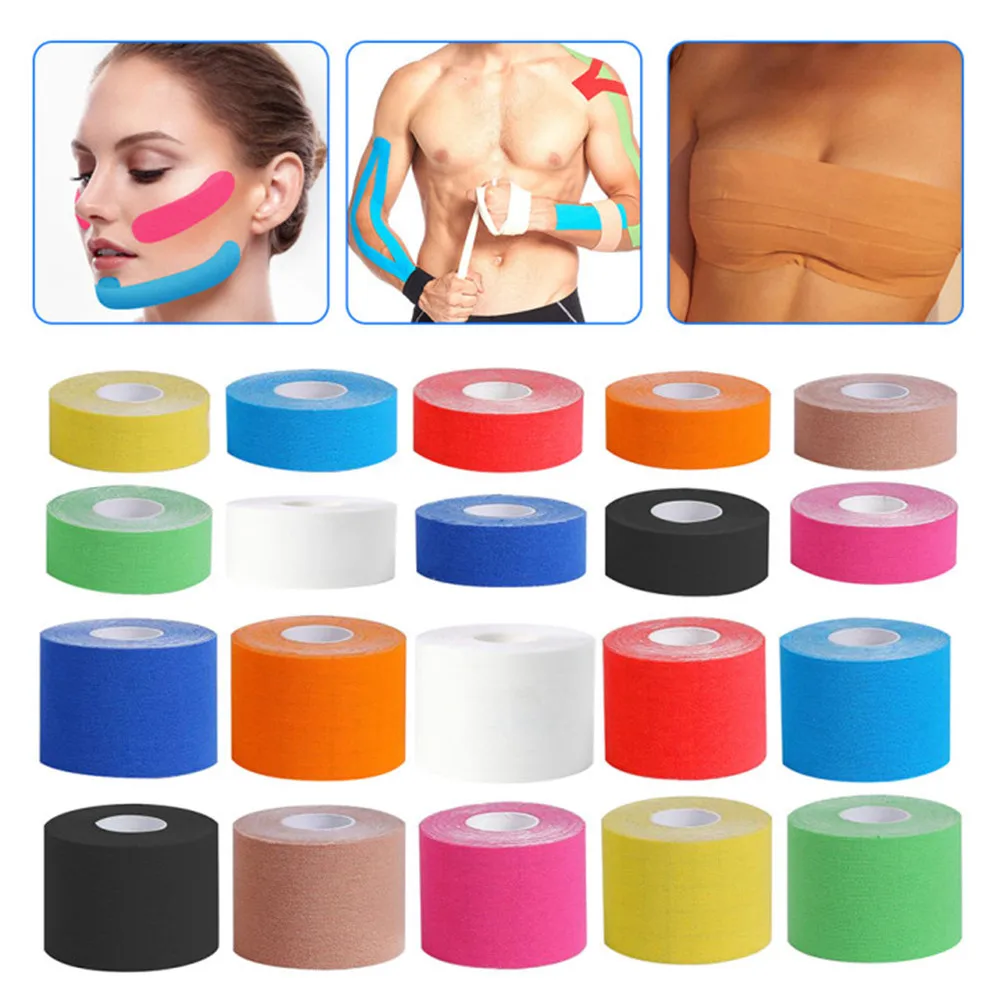 

3.8CM*5M Kinesiology Tape For Face V Line Neck Eyes Lifting Wrinkle Remover Sticker Tape Facial Skin Care Tool Bandagem Elastica
