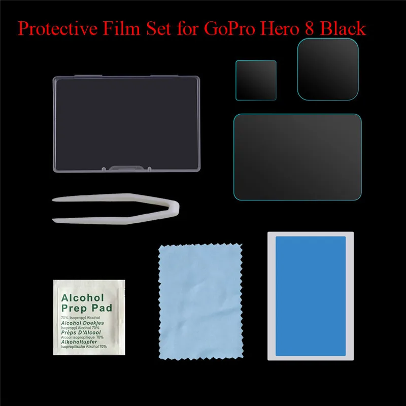 Черная защитная пленка для GoPro Hero 8 закаленное стекло объектива защита переднего