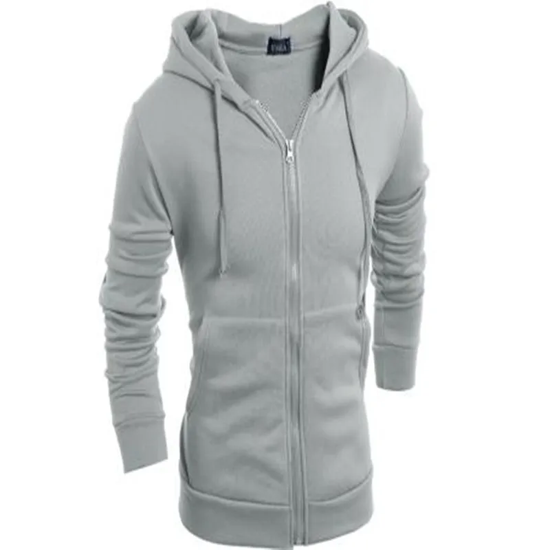 Для мужчин новый осенне-зимний простой молодежное худи с застежкой-молнией