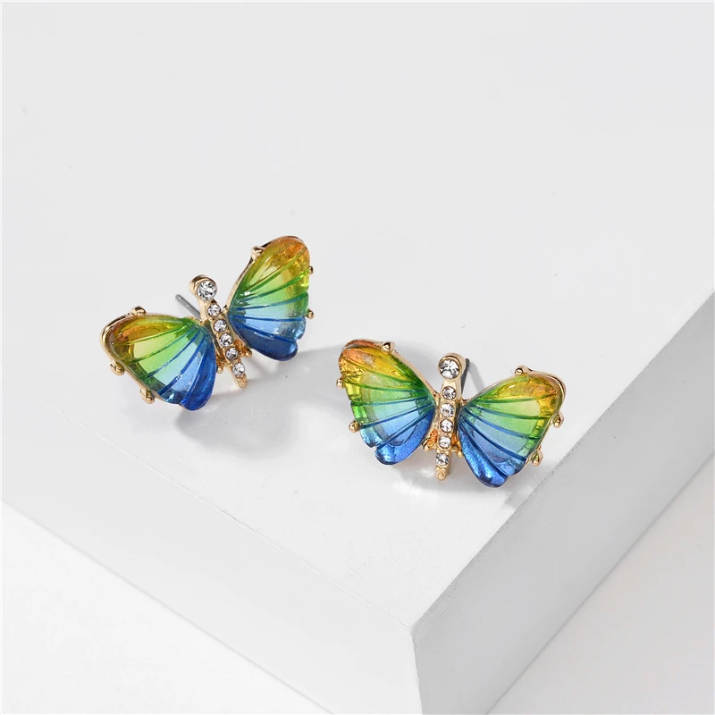 

Joolim Gorgeous Resin Butterfly Stud Earrings Fresh Earring 2020 Alloy Jewelry Wholesale Drop Shippng