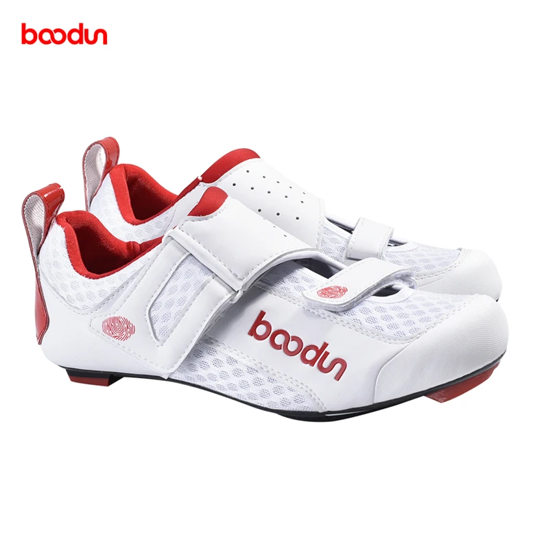spesifikasi BOODUN Bersepeda Sepatu Pria Wanita Bernapas Self-Locking Triathlon Sepeda Jalan Sneakers Ultra Ringan Outdoor Mengendarai Sepeda Sepatu