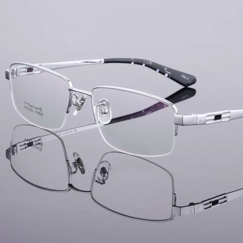 Высококачественные мужские деловые очки с оправой из чистого титана для