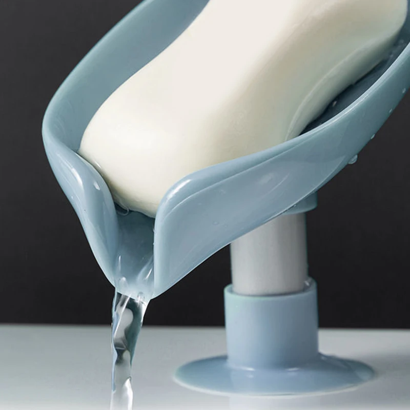 

Leaf Shape Soap Box Drain Soap Holder Box Bathroom Shower Soap Holder Dish Storage Plate Tray Bathroom Gadgets Bathroom Supplies