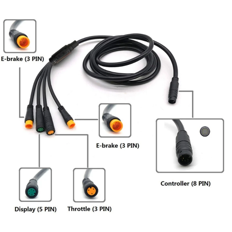 

36V/48V 500W 22A Electric Bicycle Sine Wave Controller KT LCD8H Display&Thumb Throttle and Sensor Waterproof Accessories