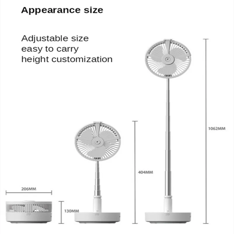 

Humidifier spray fan foldable telescopic fan portable shaking head vertical fan remote control lighting USB fans