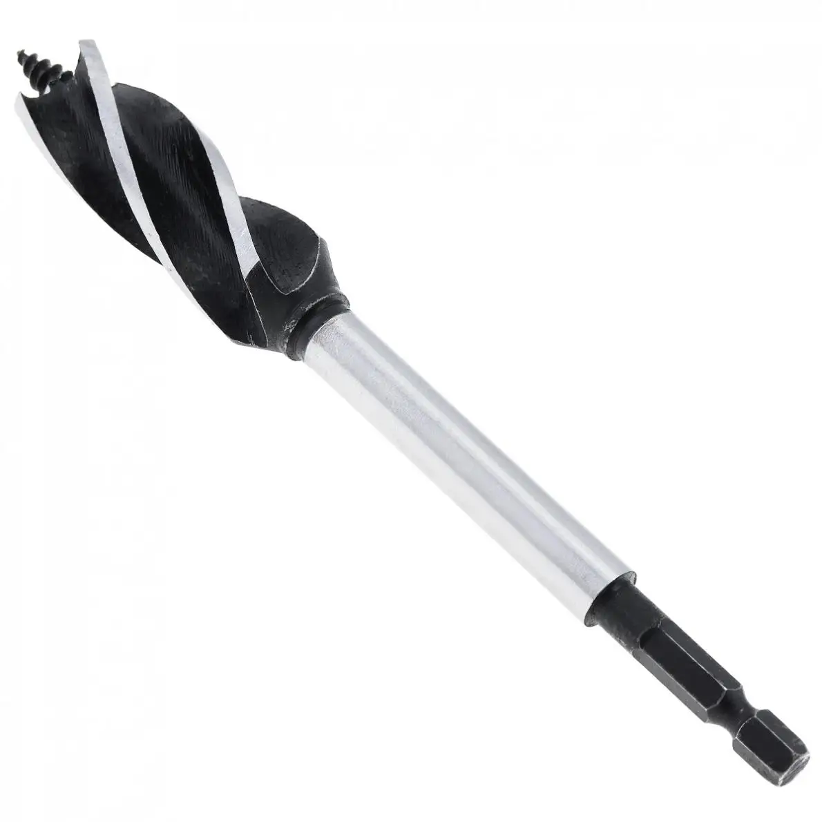 

18 x 165mm Four-slot Woodworking Drill Bit Hole Drilling Tool with 1/4'' Hex Shank and Center Drill Head