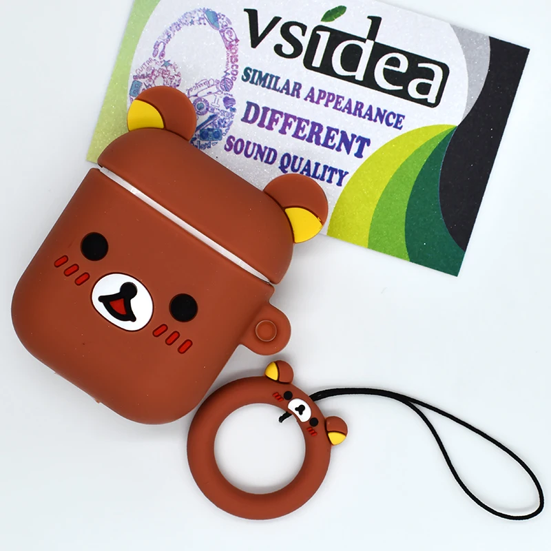Vsidea мультяшный беспроводной Чехол для наушников для Apple AirPods силиконовый зарядный чехол для наушников Защитный чехол для AirPods - Цвет: 12