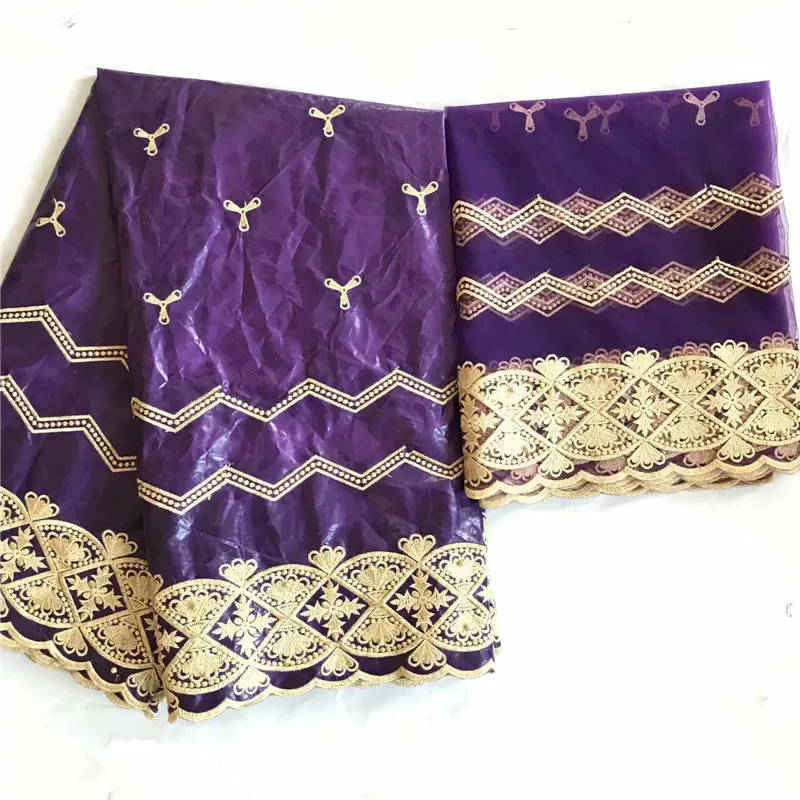 

Most Fashion Black Cotton Bazin Lace Fabric Matching With 2 Yards French Net Lace Scarf Fabric IKBN104(5+2)