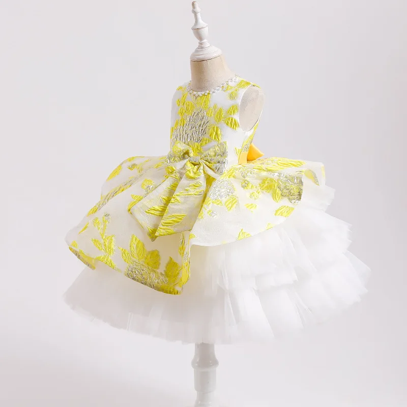 Summer Princess Party Dresses Flower Girls Dress Sequins Bow Royal blue Wedding Pageant Children Clothes Size 3-12 |