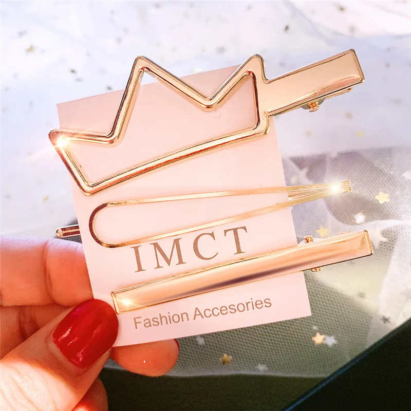 3 шт./набор металлические заколки для волос женская шпилька девочек Шпилька