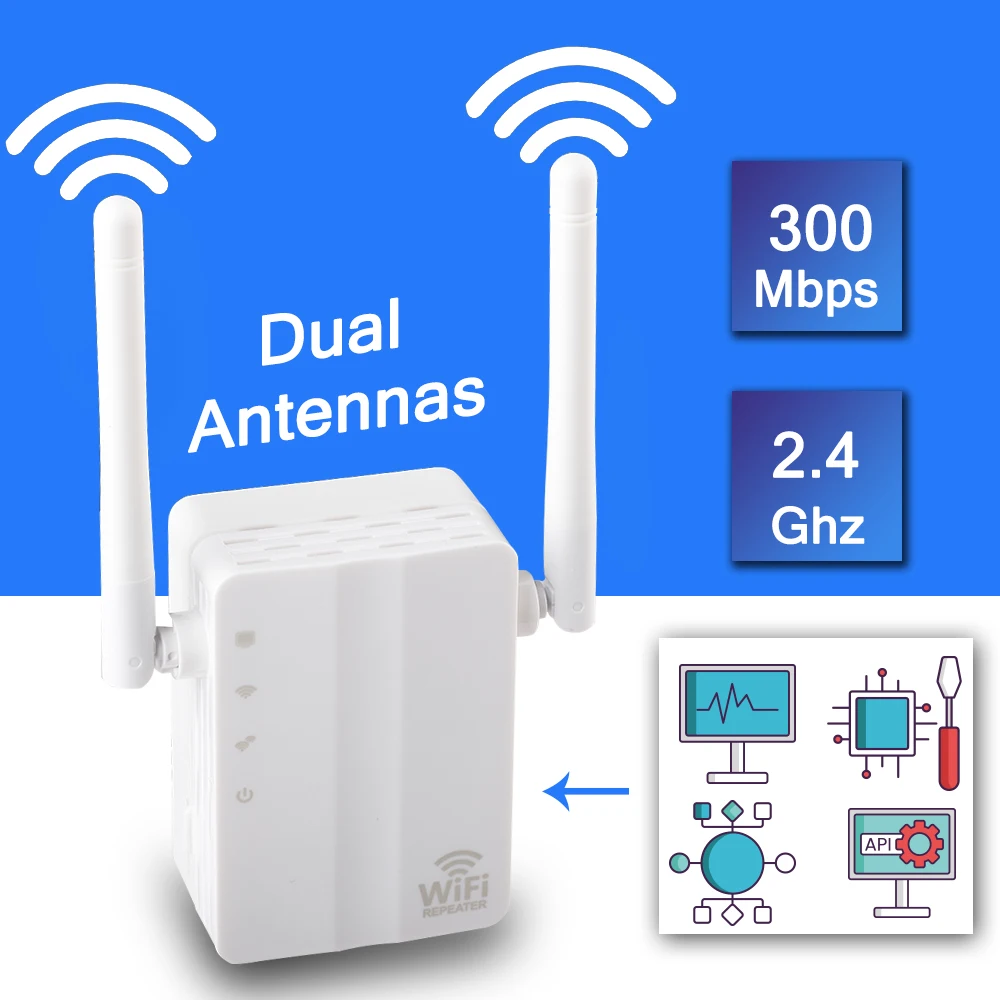 300M 2 4G настенный Wi Fi беспроводной приемник маршрутизатор Ретранслятор удлинитель