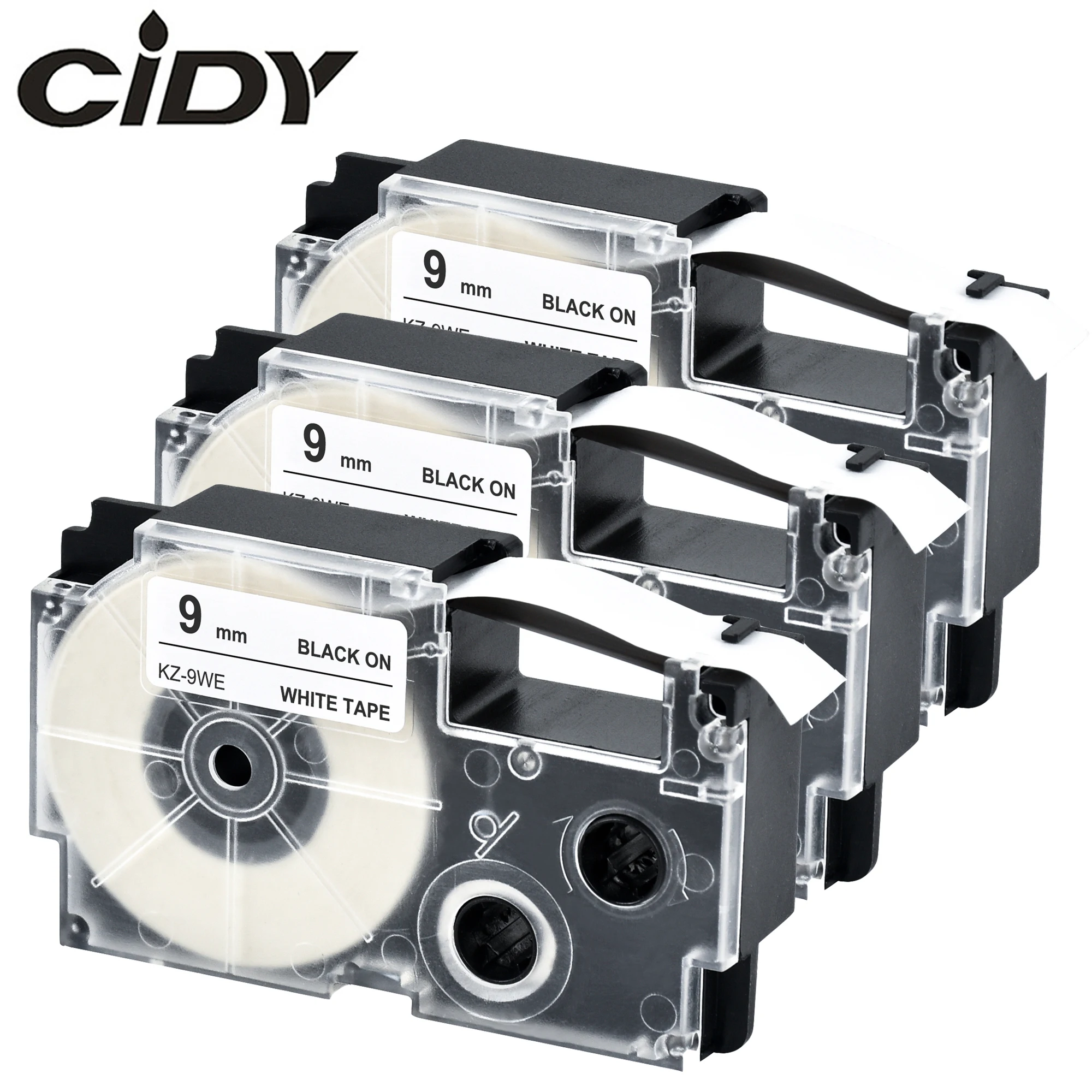 Картридж для этикеток CIDY XR 9WE XR9WE Casio 9 мм черно-белый клейкая лента XR-9WE KL-60-L KL-120 |