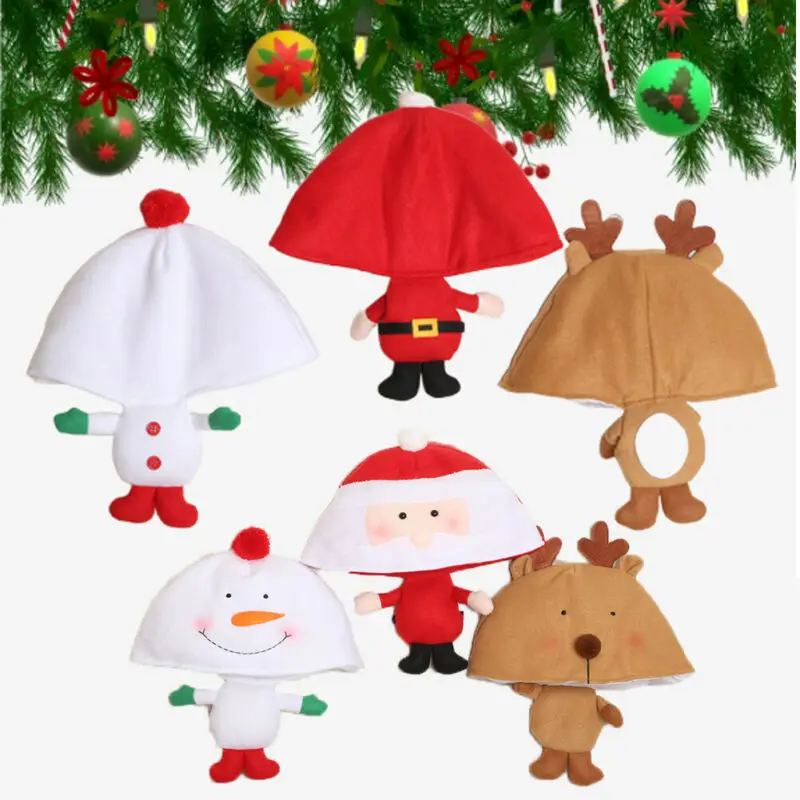 Зимняя Шапка бини для взрослых мужчин и женщин Рождественская Праздничная