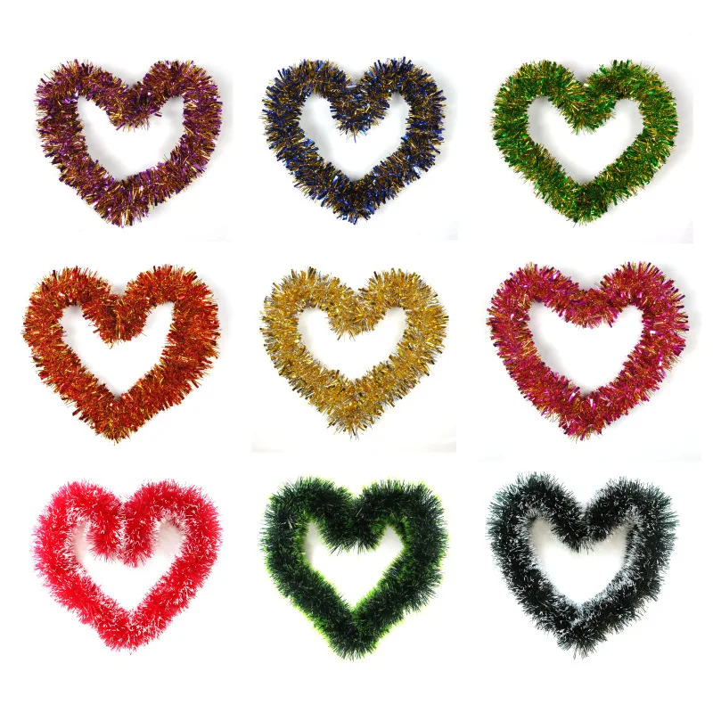 Украшения для рождественской елки 2 м цветная Яркая Лента топ мишура подвесная