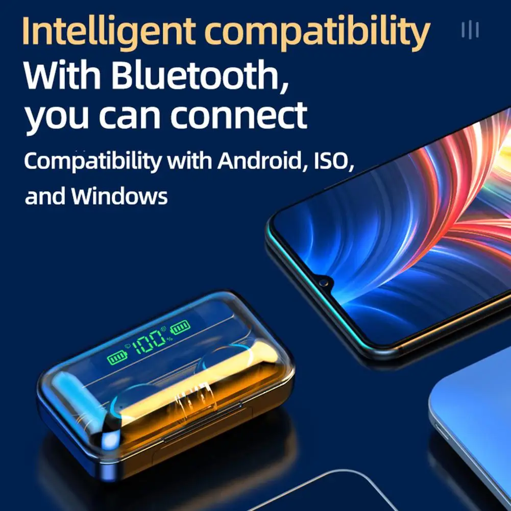 Беспроводная bluetooth-гарнитура водонепроницаемая шумоподавление подходит для