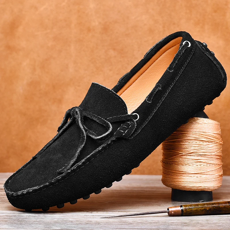 

2021 Summer Autumn Men Original Casual Fashion Boat Shoes Genuine Leather Casual Comfortable Loafers Breathable Slip on Loafers