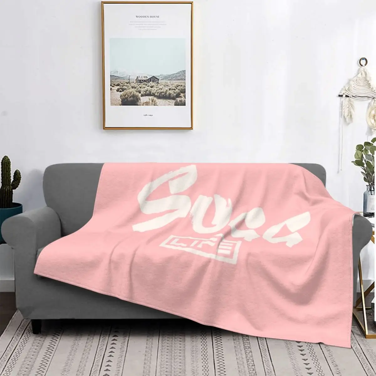 

SUGG LIFE-manta térmica de lino y algodón, para cama colcha, manta de playa, color rosa, JOE SUGG