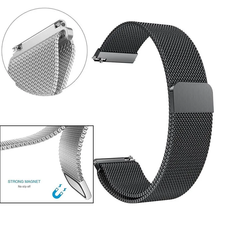 Металлический ремешок из нержавеющей стали для Amazfit GTR 47 для Xiaomi Huami Amazfit Stratos 2 2S Ремешок для браслета ремешок для умных часов