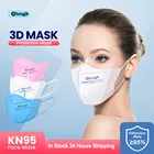 Elough Смешанные цвета 3D дышащие маски для взрослых FFP2 FPP2 одобренные маски KN95 маска для лица ffp2mask Одноразовые черные маски