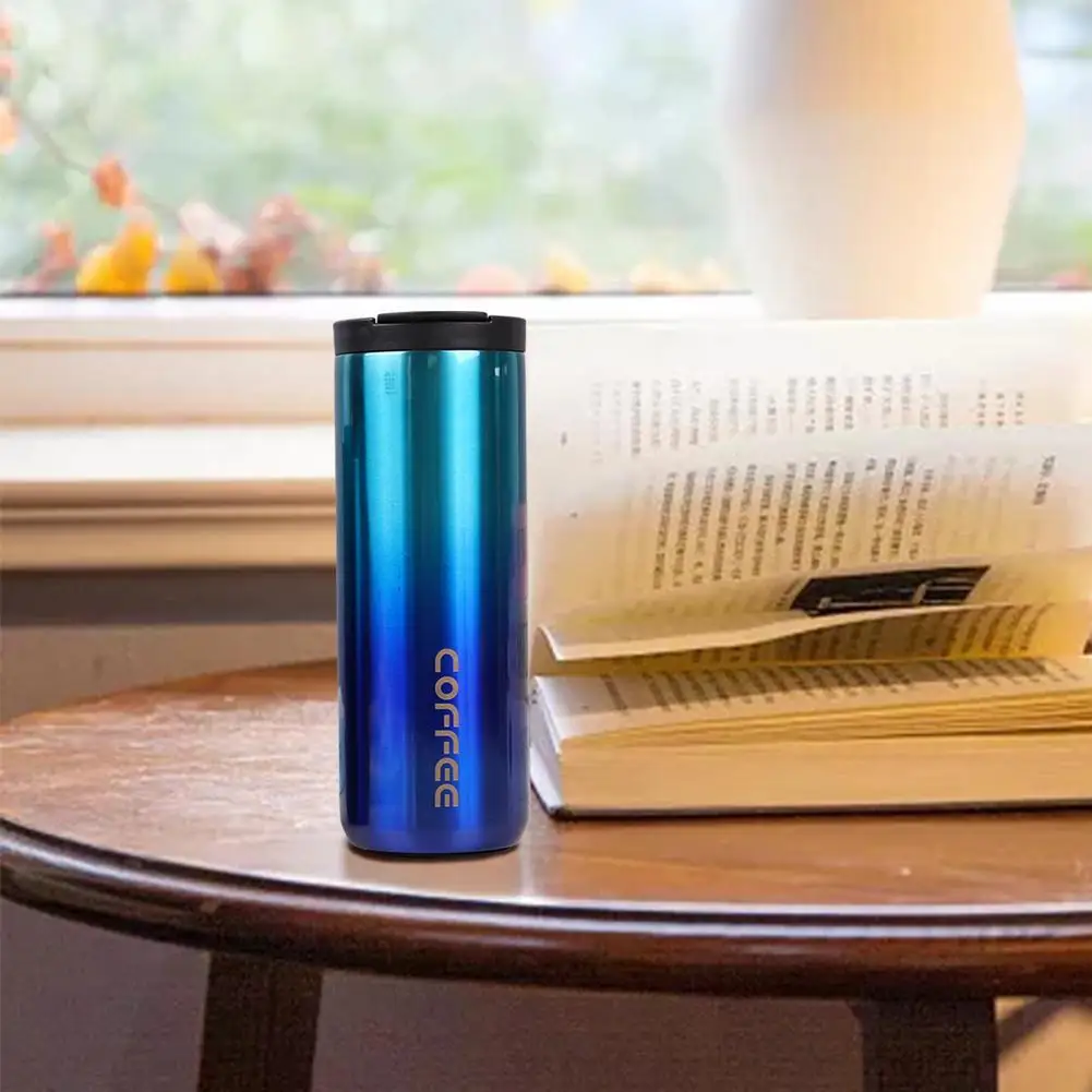 Термос для кофе многоразовая чашка с двойными стенками и защитой от протечек 400