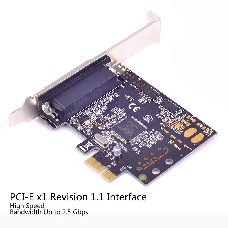 Последовательный порт PCI e адаптер 2 Серийный DB9 RS232 параллельно DB25 конвертер pci
