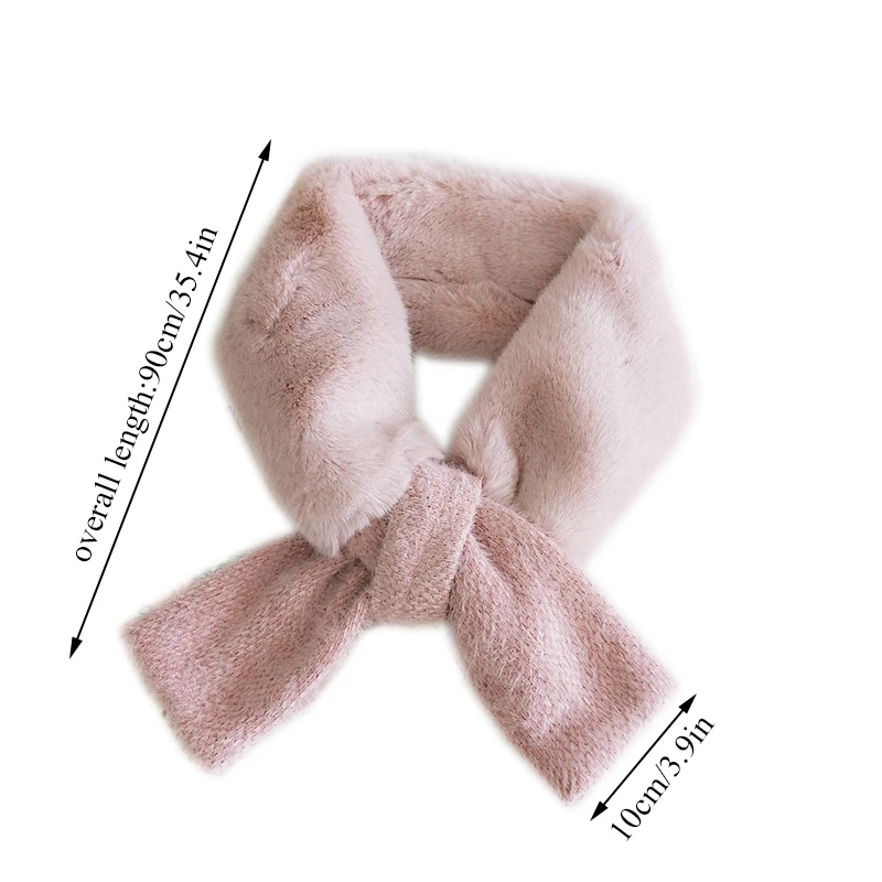 Новинка зимние теплые удобные шарфы из искусственного меха женские толстые на