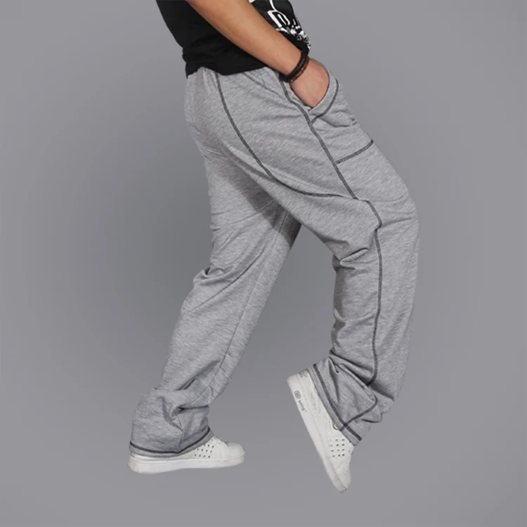 Весна 2020 мужские спортивные брюки свободные трикотажные махровые длинные в