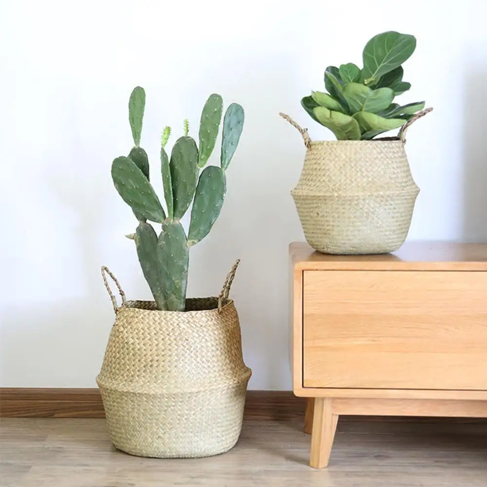 Складная корзина для хранения из морских водорослей цветочный горшок растений