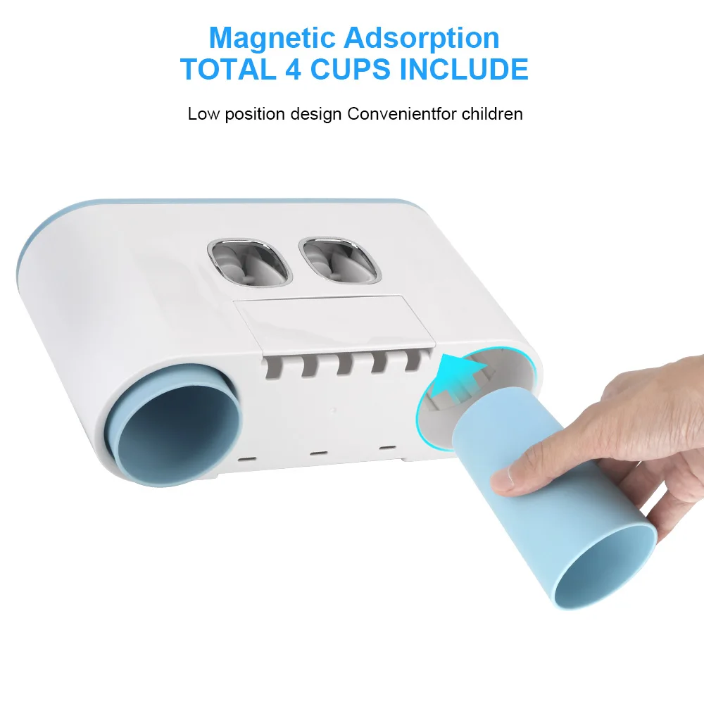 

Toothbrush Holder Automatic Toothpaste Dispenser Toothbrush Toothpaste Cup Storage Wall Mounted Toothpaste Squeezers