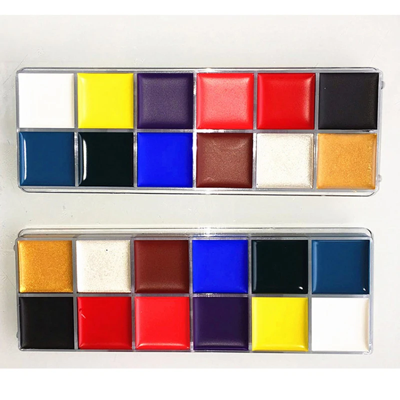1 набор 12 цветов палитра краски для тела флеш-тату лица искусство масляная краска