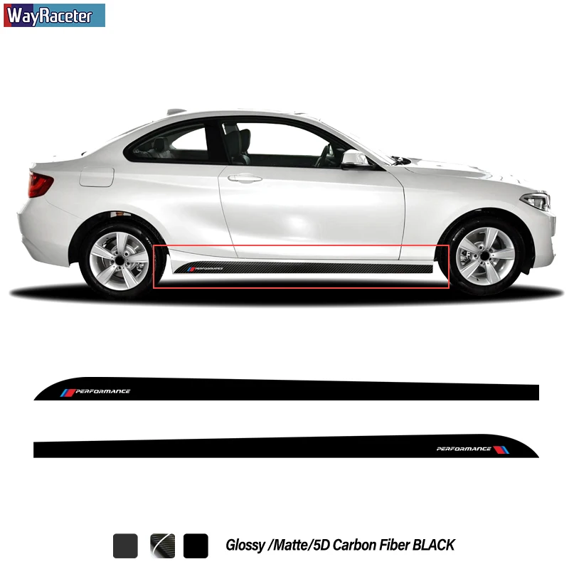 

Наклейки в полоску на дверь автомобиля, 2 шт., наклейки для BMW 2 серии F22 Coupe F23 228i M235i M240i, аксессуары