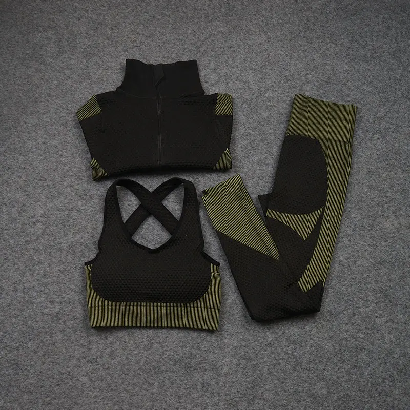 

Seamless Women Sets Female Gym Suits Wear Running Clothes Fitness Sport Long Sleeve Full Length Slim Fit Lasdies Clothing