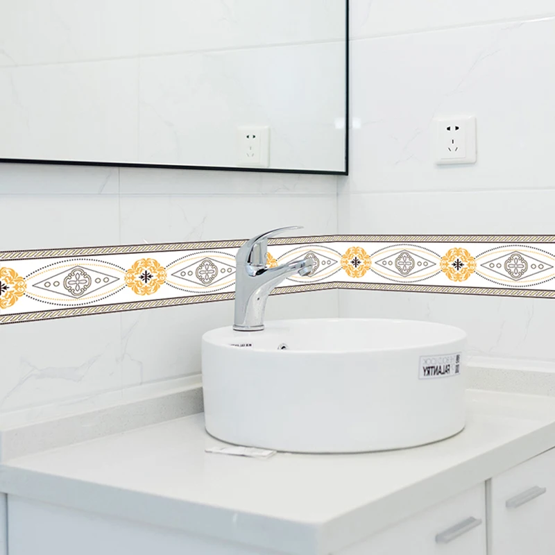 DIY самоклеющиеся водонепроницаемые настенные границы 3D цветочные обои гостиная