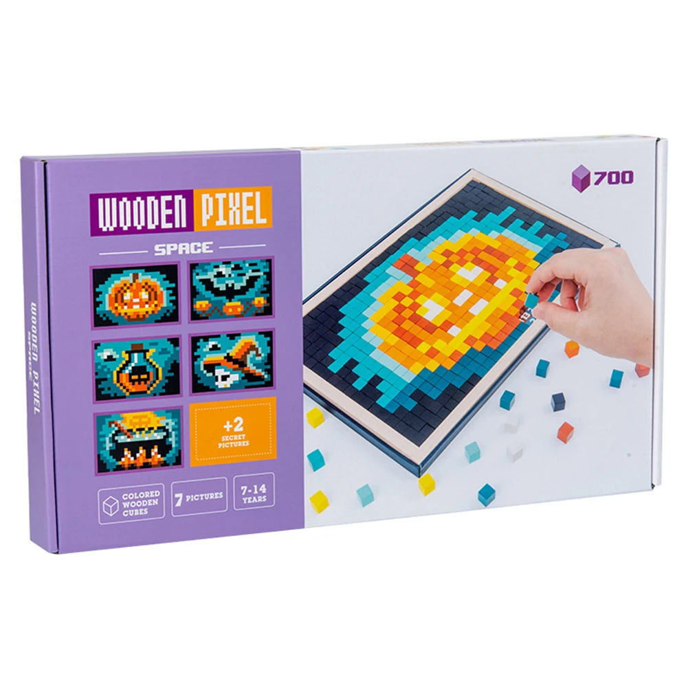 

Creative 3D Pixel Jigsaw Picture Wood Puzzle Board DIY Mosaic Education Toy Toys Jigsaw Picture Puzzles Educational Toys