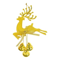 1 pcs fawn christmas pendant 2013cm pvc tree pendant ornament cute deer with bell christmas decor high quality