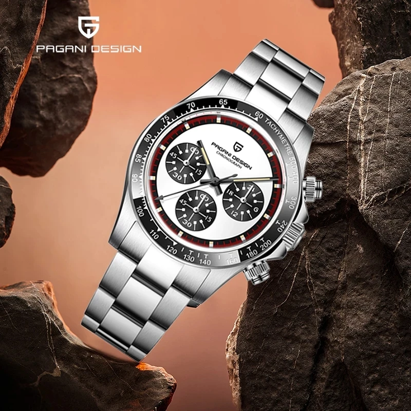 

2022 New PAGANI DESIGN Men's Watch Retro Panda Quartz Wristwatch Men Luxury Automatic date Chronograph Japan VK63 watch for men