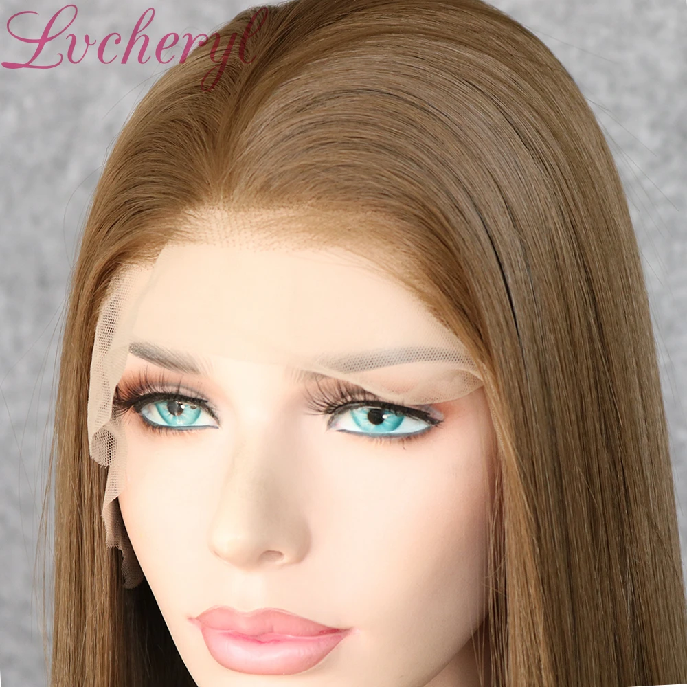 Парик Lvcheryl из волокон футуристиа термостойкие прямые синтетические на сетке