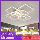 Современная люстра, светодиодный потолочный светильник для гостиной, люстры для спальни с функцией памяти, прямоугольный потолочный светильник с регулируемой яркостью