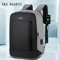 ike marti men laptop backpack anti theft 15 6 school bag backpacks water repellent travel 20l multi usb charge male mochila