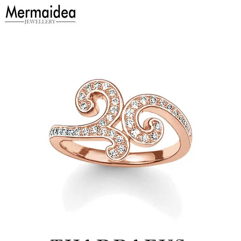 Изящное кольцо из розового золота ювелирное изделие хорошее для женщин подарок