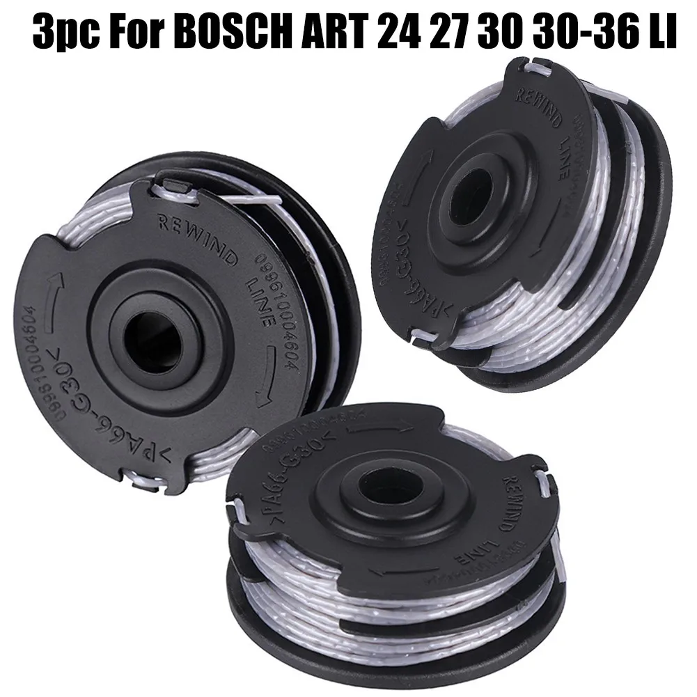 

3 шт., шпуля для триммера BOSCH ART 24 27 30-36, 6 м, 1,6 мм