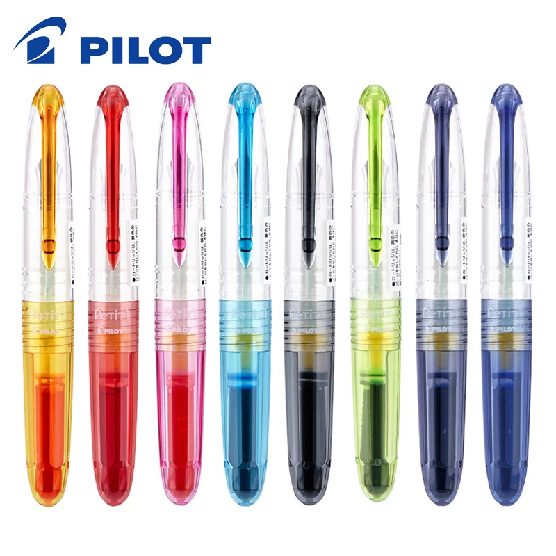 Pilot Mini Vitality ручка авторучка тонкая чернильная перо прозрачные красочные отжимные