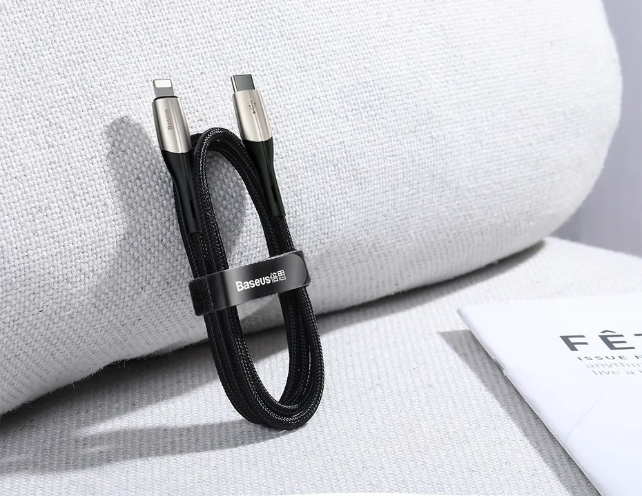 Baseus для usb c к lightning зарядный кабель для iPhone xs max xr 8 7 6s plus 5S 11 ipad pro Быстрый PD зарядный кабель короткий 0,5 м 2 м