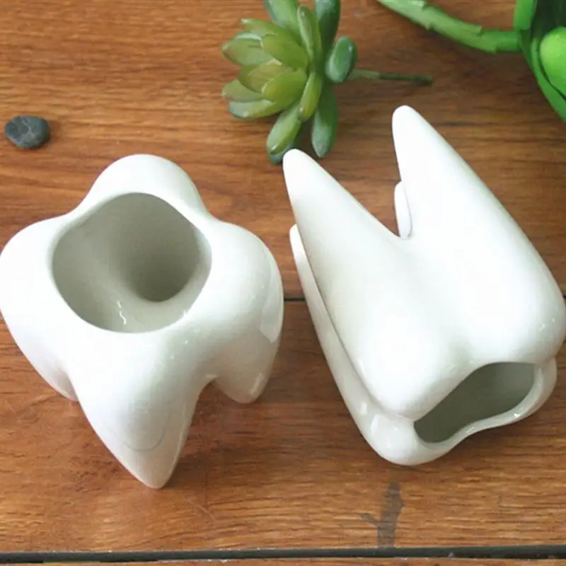 

3pcs Flower Pot Teeth Shape Lovely Desktop Decor Succulent Plant Pot Table Adornment for Living Room Bedroom Office